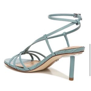Sam Edelman Blue Strappy Heels with Kitten Heel